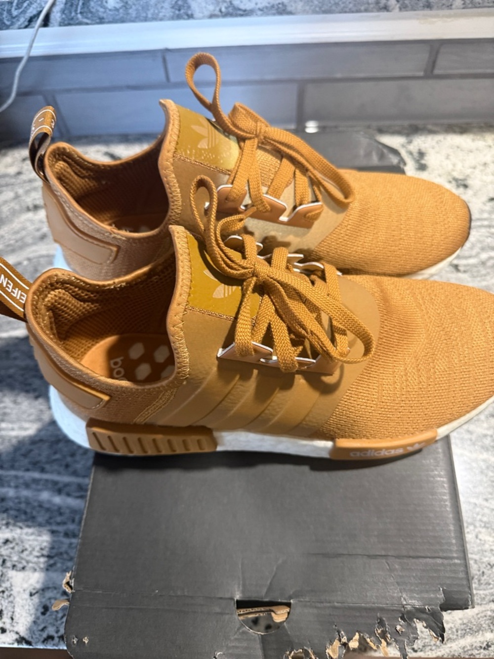 adidas NMD R1 “Mesa” Sneakers in Caramel - Picture 3 of 5